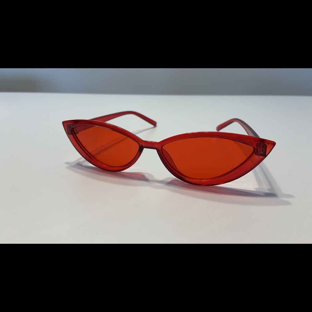 Red cat eye sunglasses